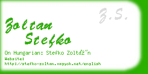 zoltan stefko business card